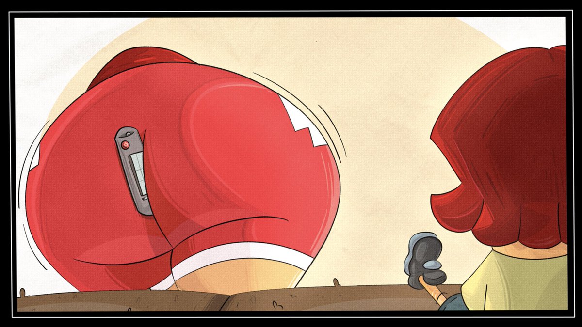 StudioHWO_Draws's tweet photo. “Remote” Here’s a stoopid comic I drew last December. #drawing #drawn #cartoonist #comic #comicstrip #comicbookart #digitalart https://t.co/xFYJW7Pcea