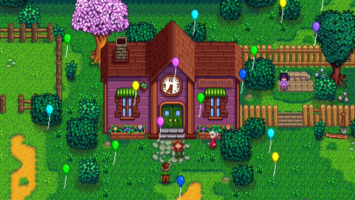 Happy 10 year anniversary to Stardew Valley! 🌻🌟

As is true for many others, this game shaped my taste in farming/life sims, and I fondly look back on the hours and hours I put into this game in college, with friends, and over twitch streams. Thanks for a great decade!