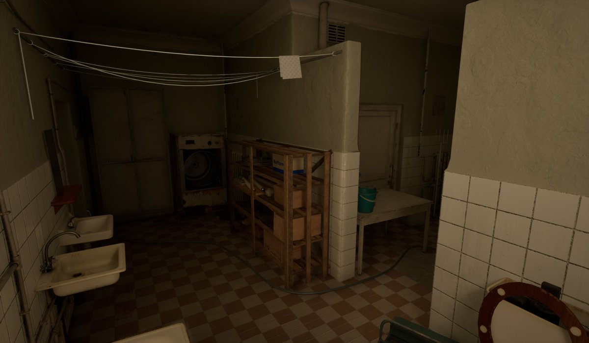 WN_Team's tweet photo. Developing the transit corridor (Sanitary room). From Laundry to Laboratory. 

#unrealengine #ue5 #environmentart #gamedev #wip https://t.co/YlDfjXmctz
