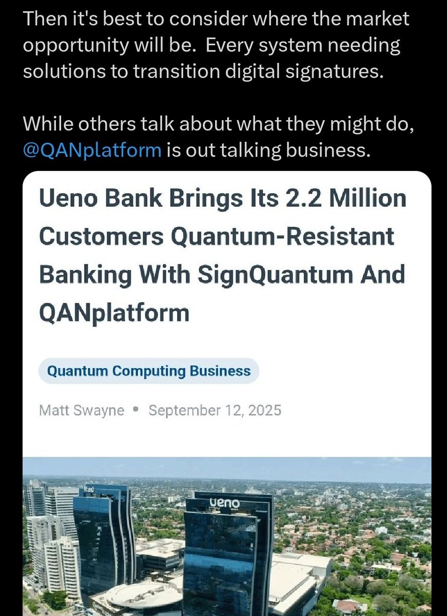 <a href="/VitalikButerin/">vitalik.eth</a> So while people wrap their heads around that, I think it's clear there will be a major market looking for migration solutions. 

<a href="/QANplatform/">QANplatform</a> is already on it.