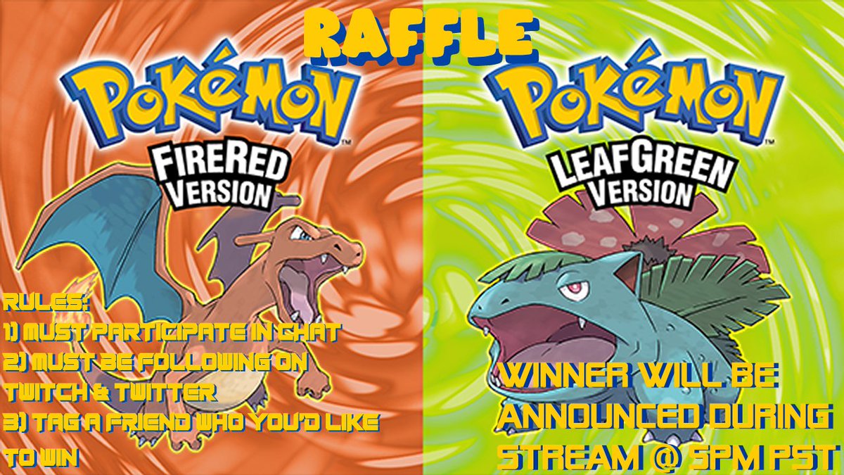 ArukasVT's tweet photo. RAFFLE TIME! Will be giving away a digital copy of Pokémon FR/LG Winner will be announced on 02/27/26 @ 5pm PST Twitch: https://t.co/vQI1QJG0yY

Rules:
1) Follow, Like/RT + Tag a friend
2) Must participate in Twitch chat
3) Must be following me on Twitch 
4) Must Own Switch/2 https://t.co/FnOzWAicF3