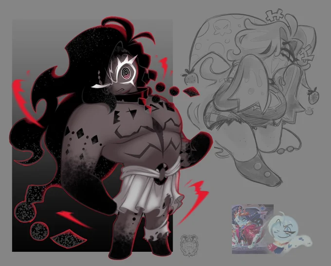 Mold dough cookie feat. my cookiesona and bald SMC I doodled on stream a bit ago!~