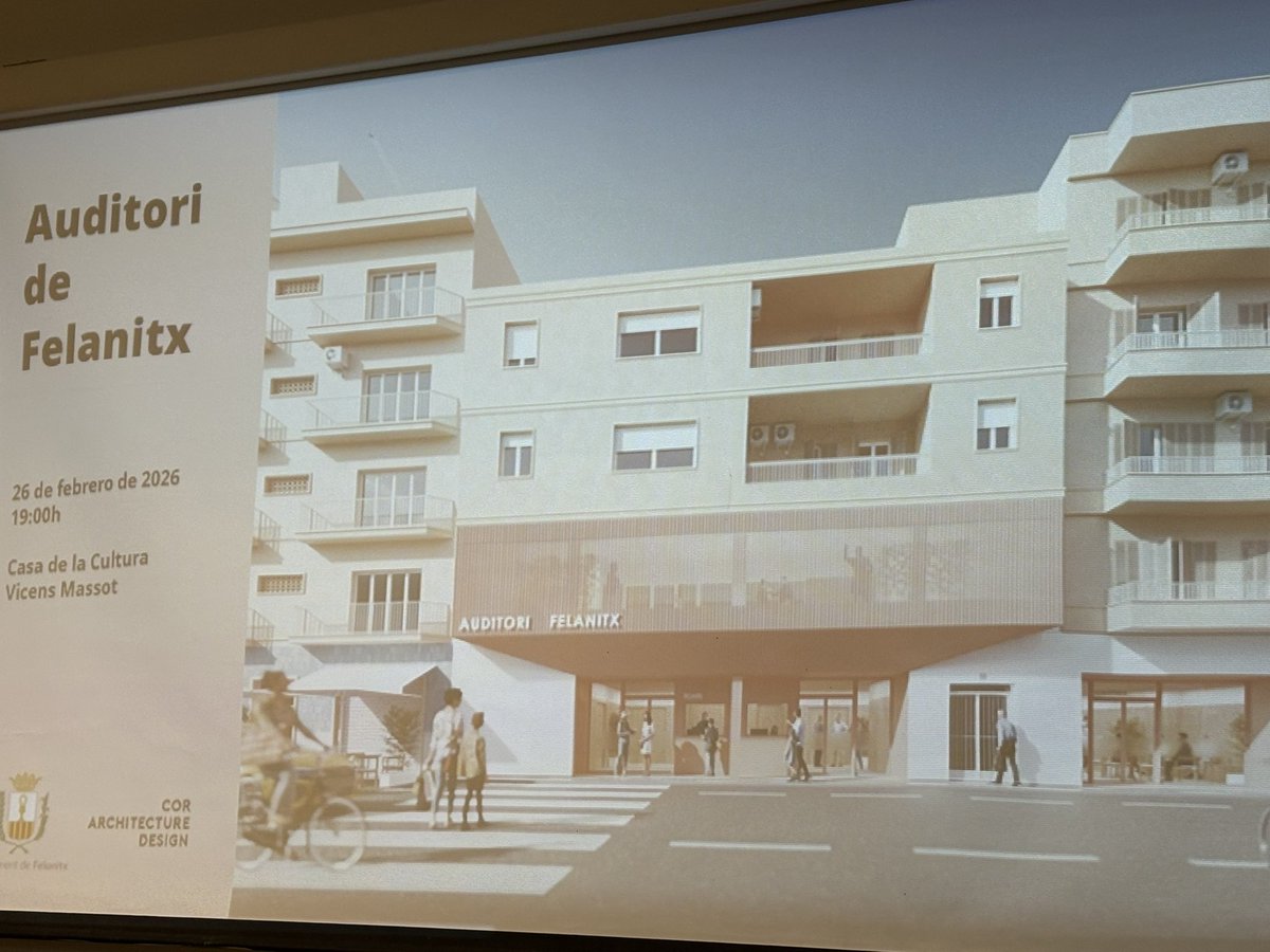 SolerCatalina's tweet photo. Sí, complim, a la fi, hem pogut presentar el projecte del futur auditori, tant demanat per Felanitx. Aviat podrem licitar #feina #complim https://t.co/KOvMr8nHBb