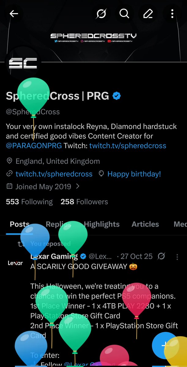 SpheredCross's tweet photo. 28 🎂🥳🎈🎉 https://t.co/WRReCHlDSx