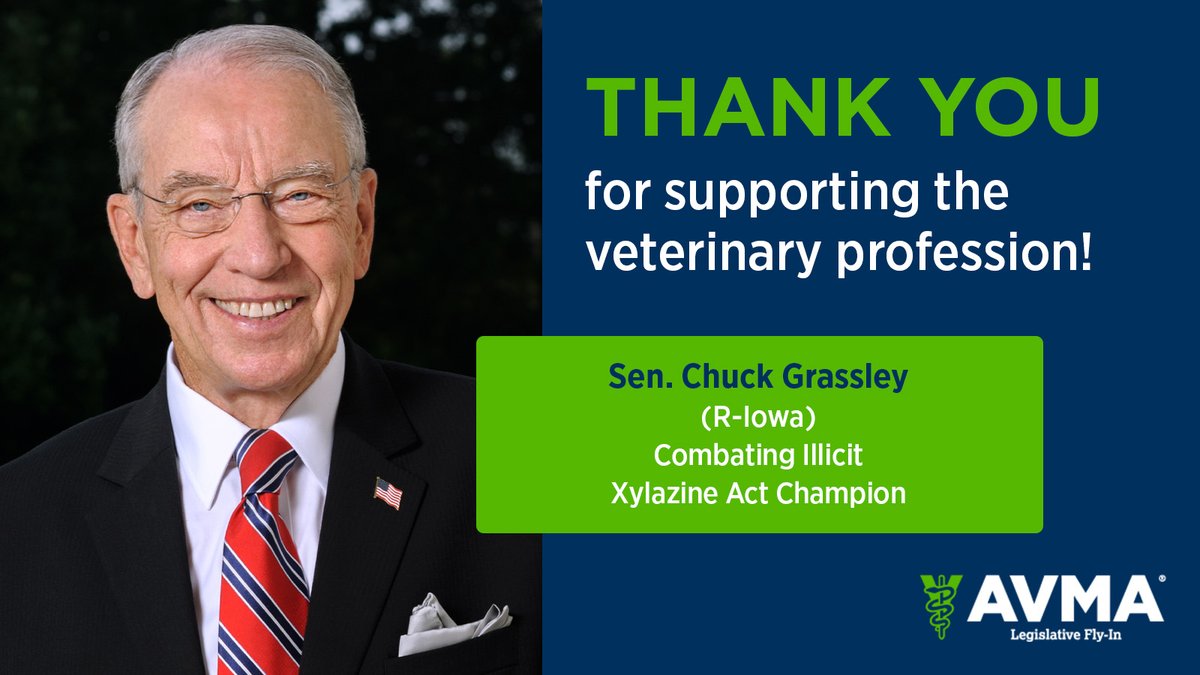 AVMACAN's tweet photo. @AVMAvets @CortezMasto @SenCortezMasto A steadfast congressional champion for veterinary medicine, Sen. @ChuckGrassley understands the urgency of addressing illicit xylazine while maintaining its essential role in veterinary care. #AVMAFlyIn https://t.co/shokRrZOIp