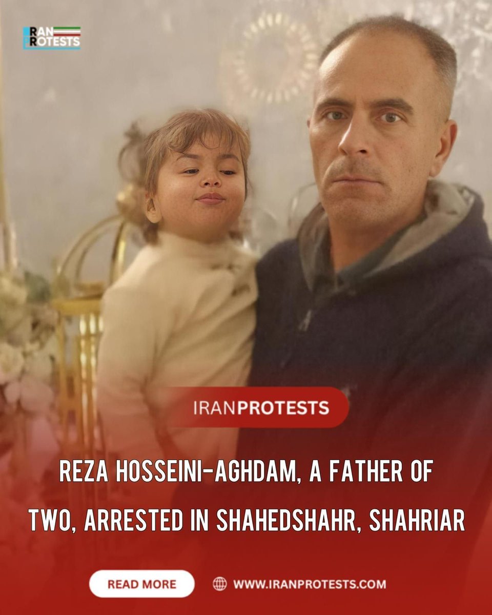 Based on the received information, Reza Hosseini Aghdam, a resident of Shahriar’s Shahedshahr and a father of two, was arrested by security forces after attending the January 9th protests and posting protest-related content on his Instagram page.

Reports indicate that officers