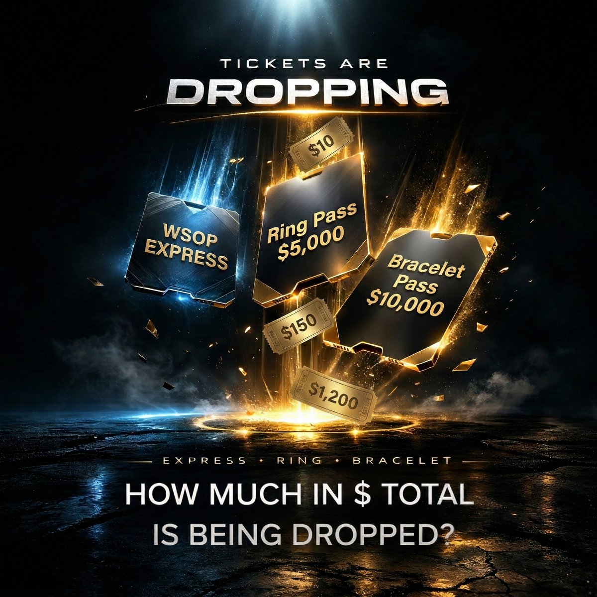 🚨 POKERFACE CHALLENGE 🚨 

Challenge difficulty level: EASY

Here's the challenge: Tell us how much in total is GGPoker dropping in FREE TICKETS for the 2026 <a href="/WSOP/">WSOP - World Series of Poker</a> Super Circuit Online?

So, because it's EASY, we'll be giving not three, not five, but TEN Weekly $100,000 Freeroll