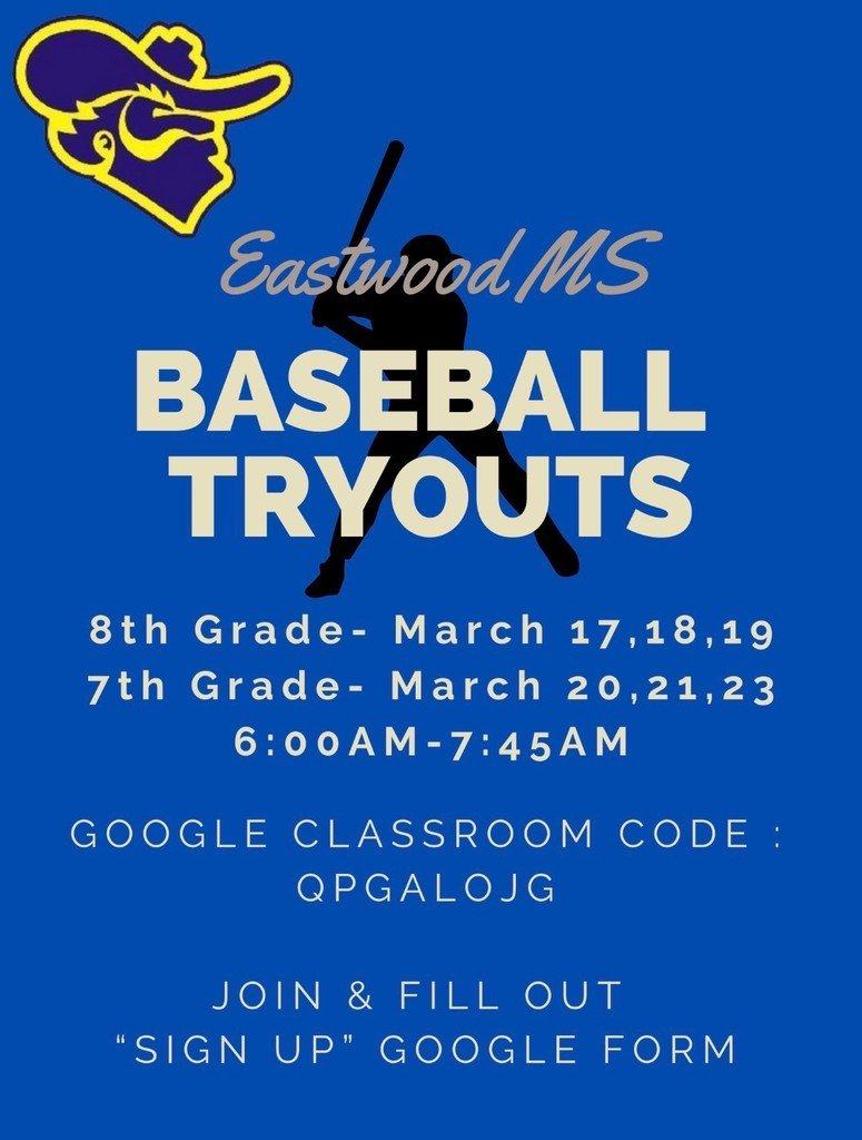 EMS_Raiders's tweet photo. Spring sports are upon us! 7th and 8th grade Raiders, if you are interested in wrestling, baseball, or softball, please join the Google Classroom for more information on tryouts. We look forward to seeing you on the mat or the field! #MakingGainsPrioritizingALL https://t.co/IL1RxDMWeH