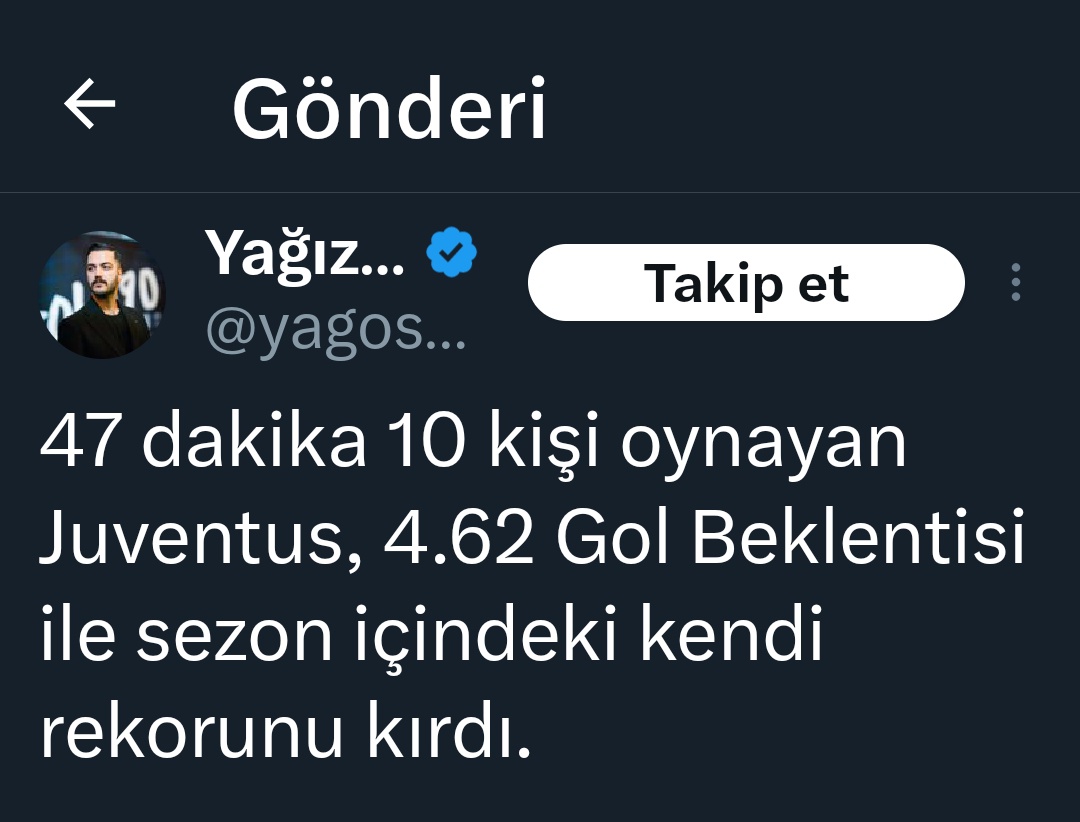 Bak yağız;
Galatasaray tarihinde Juventus ile 8 maç yapmış 3 kez kazanmış 3 maç berabere bitmiş. 2 kez kaybetmiş. Dünkü maçta turu geçmiş. İki maçta Juventus kalesine 7 gol atmış. Üstelik ikinci maçta kötü oynayarak turu geçmiş.
Senin fenerbahçen 2kez maç yapmış ikisinide