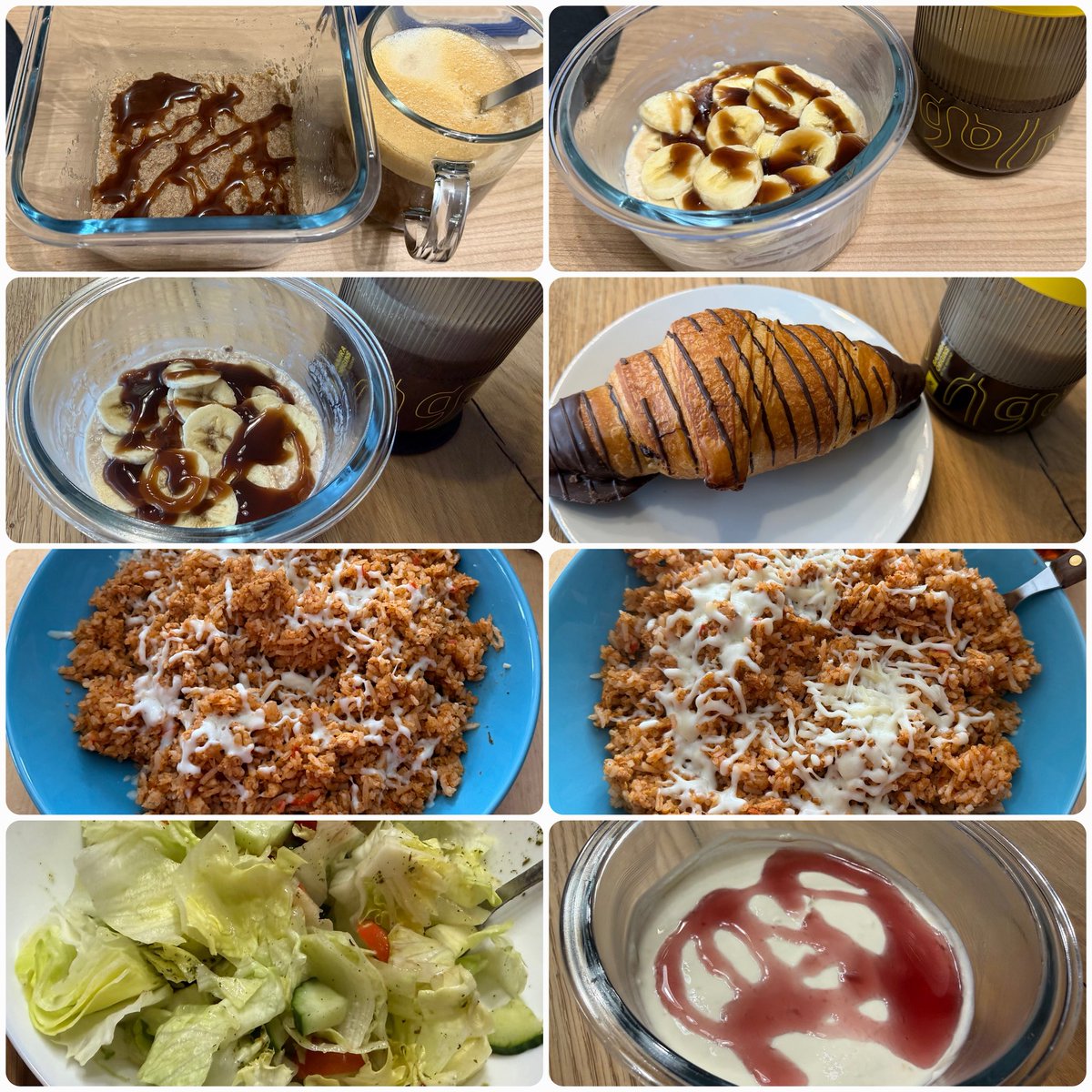 Man what a day, hadn’t had a break since 4am… anyway…

Todays meals:

4am - Weetabix carbload bowl 
6am - Overnight oats
9am - More overnight oats
11am - Chocolate croissant
1:30pm - Rice + chicken
4:30pm - More rice + chicken
6pm - Salad
7:20pm - Magerquark + Whey

Macros: