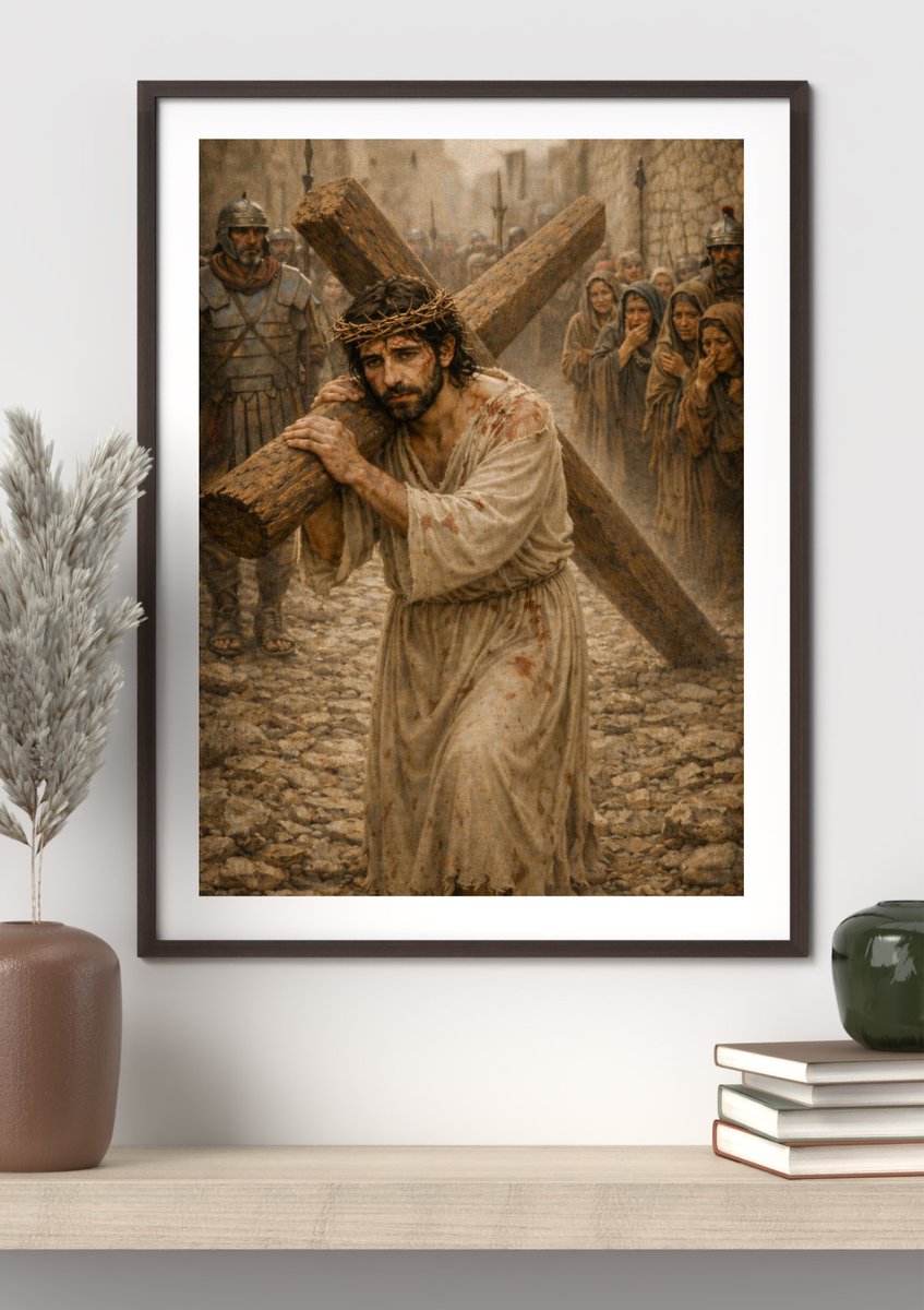 ruforucom's tweet photo. Jesus Carrying the Cross Wall Art Printable, Way to Calvary Ch by LRDigital 
 https://t.co/Ay99yi93sW через @Etsy https://t.co/NenSOlnGwx