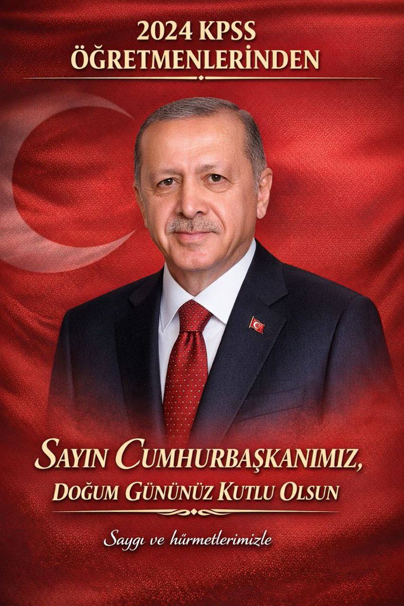 Sayın Cumhurbaşkanım <a href="/RTErdogan/">Recep Tayyip Erdoğan</a> doğum gününüz kutlu, mutlu olsun. 2024 KPSS ile adil branş dağılımlı ek atama müjdesi bekliyoruz.