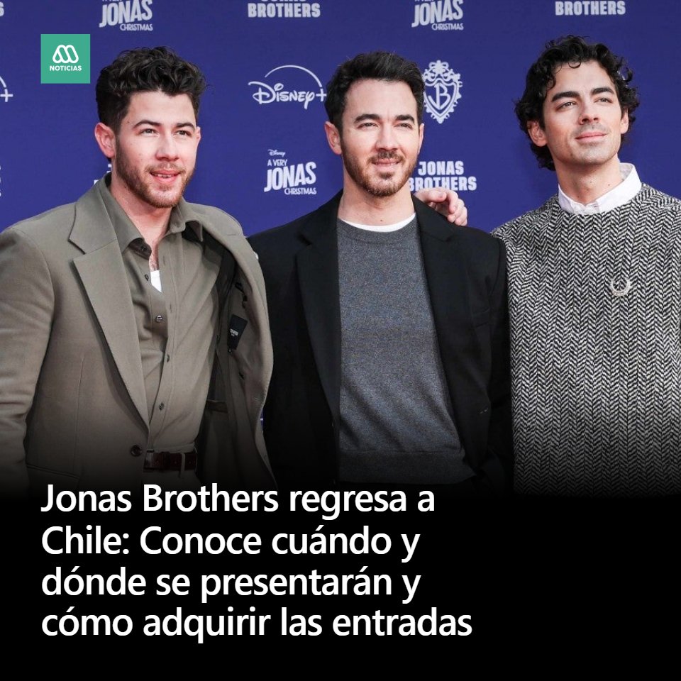 El trío presentará su gira JONAS20: Greetings From Your Hometown Tour, la que ya fue estrenada en norteamérica.