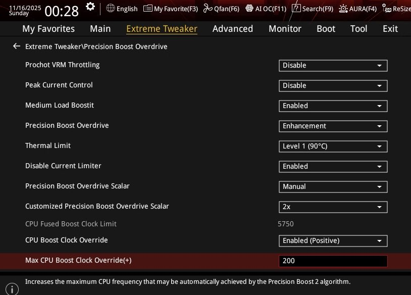 Have a 9800X3D or any other AM5 CPU?
If your PBO settings don't look like this, you're leaving free FPS on the table. 📉

Most people just run stock or copy/paste random settings they found online.

Here is what actually maximizes your Ryzen performance. 👇