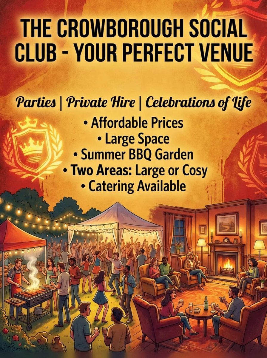 Crowborough Social Club tweet media