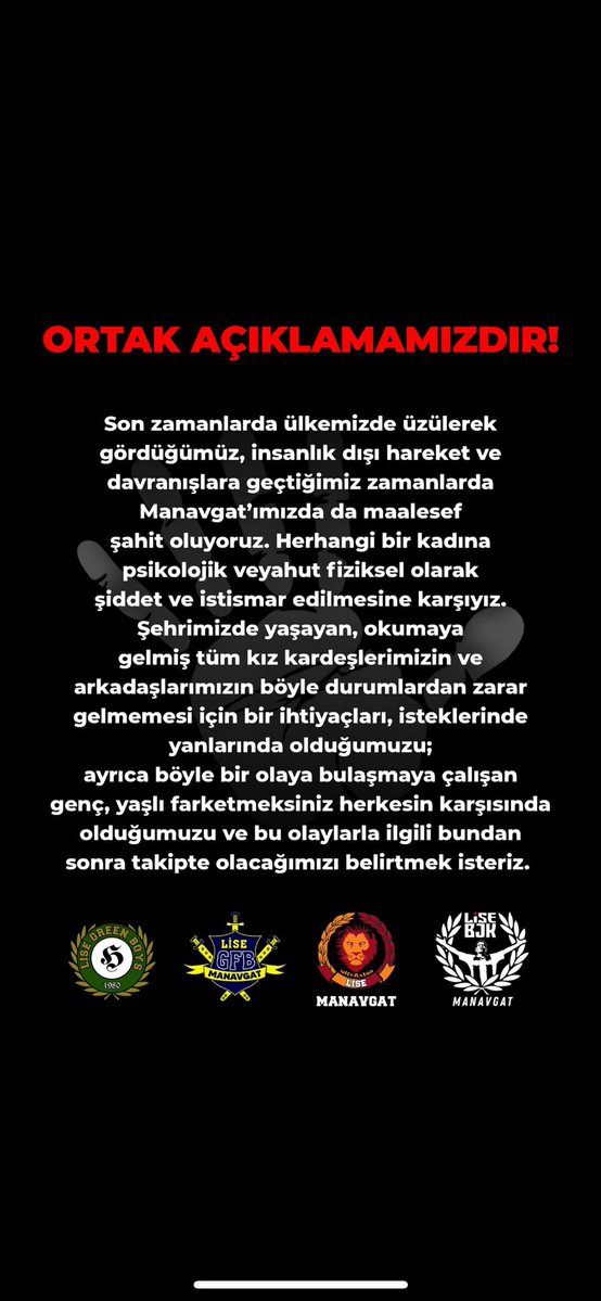 ORTAK AÇIKLAMAMIZDIR!

#KadınaŞiddeteHayır