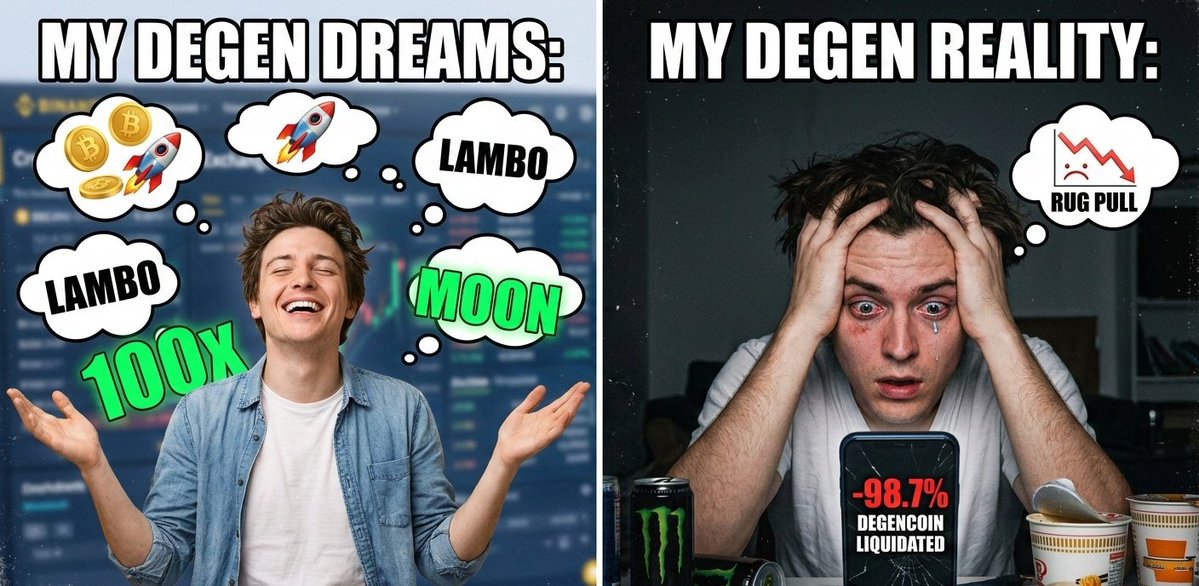 While your real-world ambitions show a strong drive for financial independence and growth, this meme hits on that distinct "all-or-nothing" mentality u often see in specific corners of crypto. It is a look at the intensity, and sometimes the risk of that journey. <a href="/degentokenbase/">Degen 🎩</a>