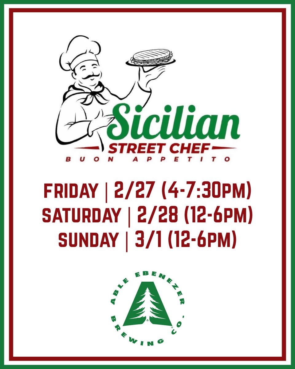 It’s going to be a beautiful weekend with Sicilian Street Chef food truck.