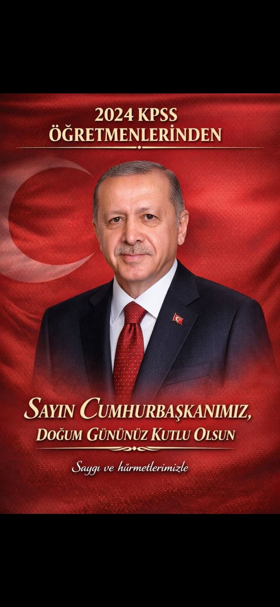 Sayın Cumhurbaşkanım <a href="/RTErdogan/">Recep Tayyip Erdoğan</a>,
Doğum gününüzü en içten dileklerimizle kutluyor; ülkemize ve milletimize hizmet yolculuğunuzda sağlık, güç ve muvaffakiyetler diliyoruz.
 Bizler 2024 KPSS ile ek atama bekleyen öğretmenler olarak; bir atama kararının ardında kaç anne duası, kaç