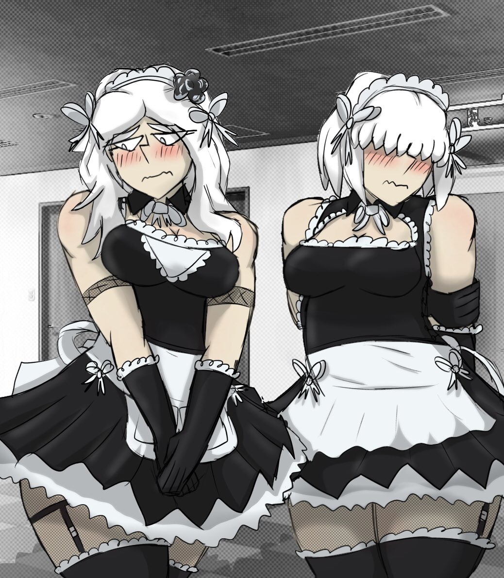 Mona and her clone "Vic" are at your disposal for one whole day what do you do?

#art #draw #oc #artmoots