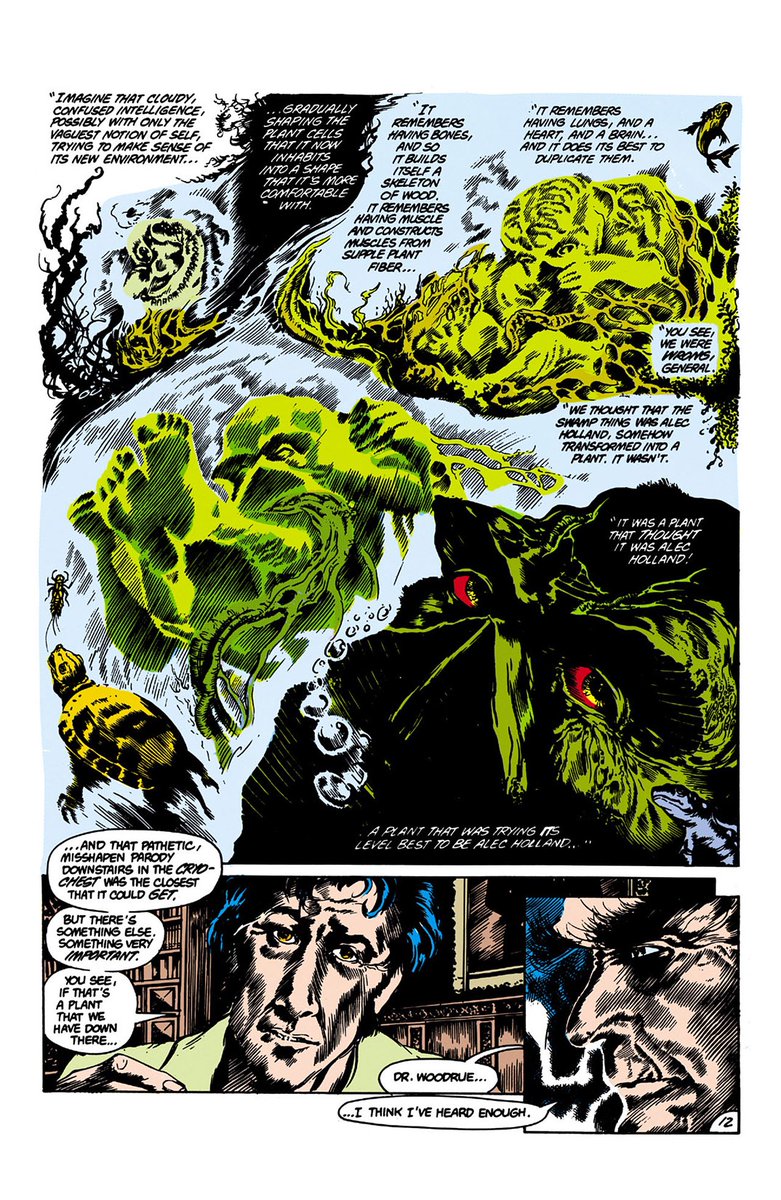 Sorazure15's tweet photo. God what an insanely inspired way to revitalize and reimagine the origins of swamp thing.

First real issue of Moore run and it’s already incredible 😮‍💨 https://t.co/Z0UEpq6ZiX