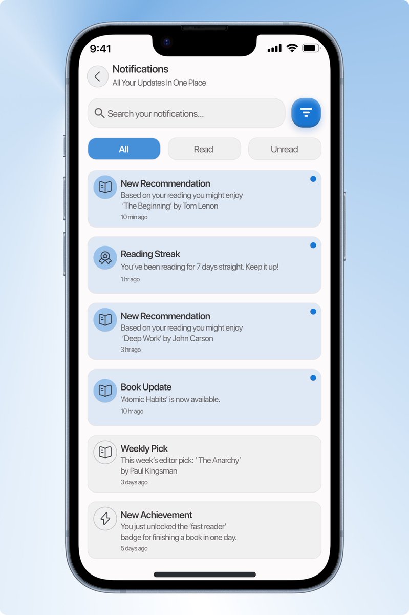 On today’s bid to show up, I designed the Profile and notifications screens of the E-book app

Full case study soon.

#ProductDesign #UIUXDesign #UIUX