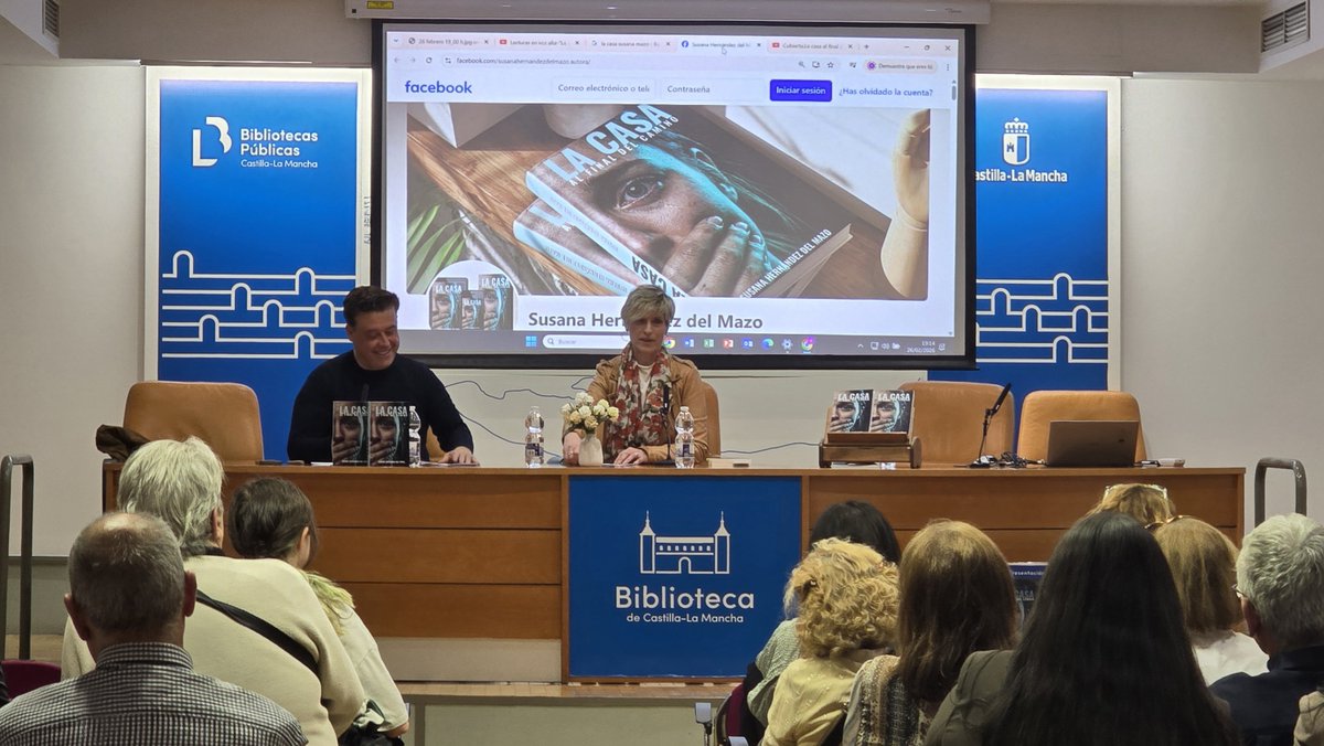 biblioclm's tweet photo. #AhoraEnBiblioclm Susana Hernández del Mazo presenta “La casa al final del camino”, un thriller psicológico donde combina su experiencia profesional con la narrativa para dar vida a personajes que muestran cómo el ser humano se enfrenta al miedo y a lo desconocido. https://t.co/MkiF4aoNLE