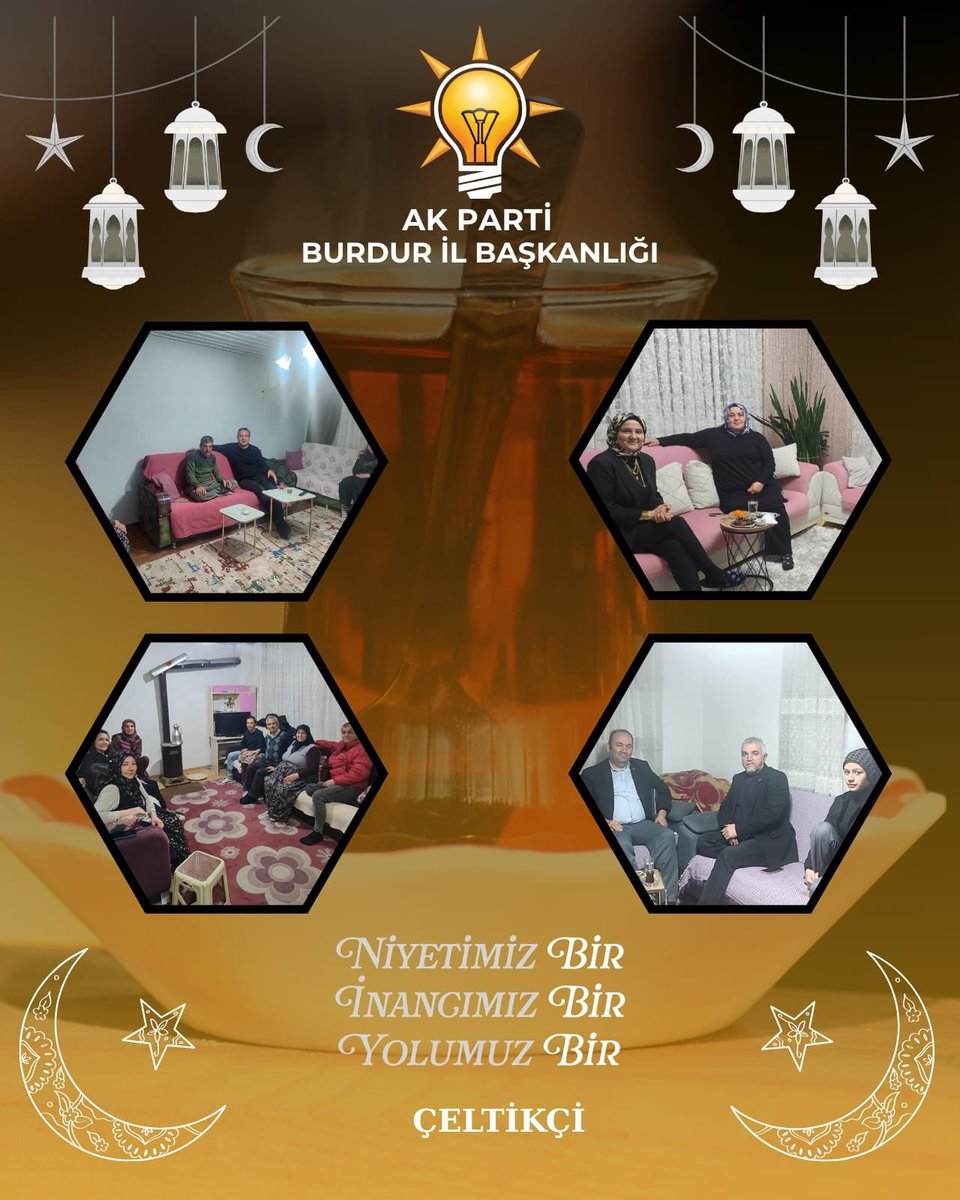 mustafaozboyaci's tweet photo. 📍 Çeltikçi

📍 Merkez 

Gönül Sofrası ziyaretlerimiz kapsamında, ilçe teşkilatımızla birlikte iftarımızı kıymetli hemşehrilerimizle aynı sofrada açtık.

Ramazan-ı Şerif’in bereketini, muhabbetini ve kardeşliğini hep birlikte paylaşmanın huzurunu yaşadık. Aynı duaya “âmin”, aynı lokmaya şükür demenin gönül bağlarımızı daha da güçlendirdiğine bir kez daha şahit olduk. 🌙

Akabinde Gönül Çayı programımız çerçevesinde ilçemizde eş zamanlı olarak 8 ailemizin hanesine misafir olduk. Her kapıda içten bir tebessüm, her gönülde samimi bir muhabbet vardı.

Ayrıca İl Yönetim Kurulu Üyelerimiz, Merkez İlçe Teşkilatımız ile birlikte 5 ayrı evde Gönül Sofralarına katılarak hemşehrilerimizin iftar bereketine ortak oldular.

Biz bu aziz millete sevdalıyız.
Birlikte güçlüyüz, birlikte güzeliz. 🤝