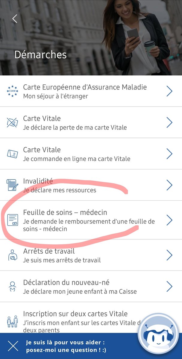 _____Anne___'s tweet photo. @Fraslin @Urs0205Re Via l'application (seulement), pour la CPAM, il y a cette rubrique. Avez-vous accès également ? https://t.co/eCjs2wl5Dc