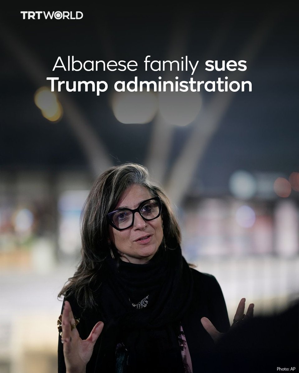 Family of UN investigator Francesca Albanese sues the Trump administration, arguing US sanctions over her criticism of Israel’s Gaza war violate the First Amendment and have harmed her American daughter
trt.world/c11m