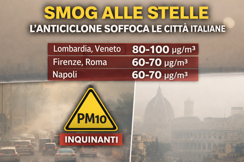 Smog alle stelle: l’anticiclone soffoca le città italiane 

GUARDA QUI:  ift.tt/eHoAVzx