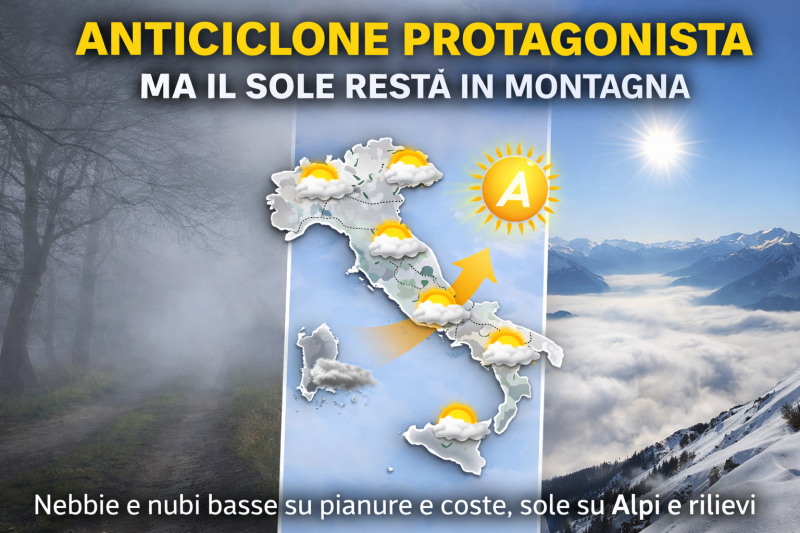 Anticiclone protagonista, ma il sole resta in montagna 

GUARDA QUI:  ift.tt/gL1mGB2