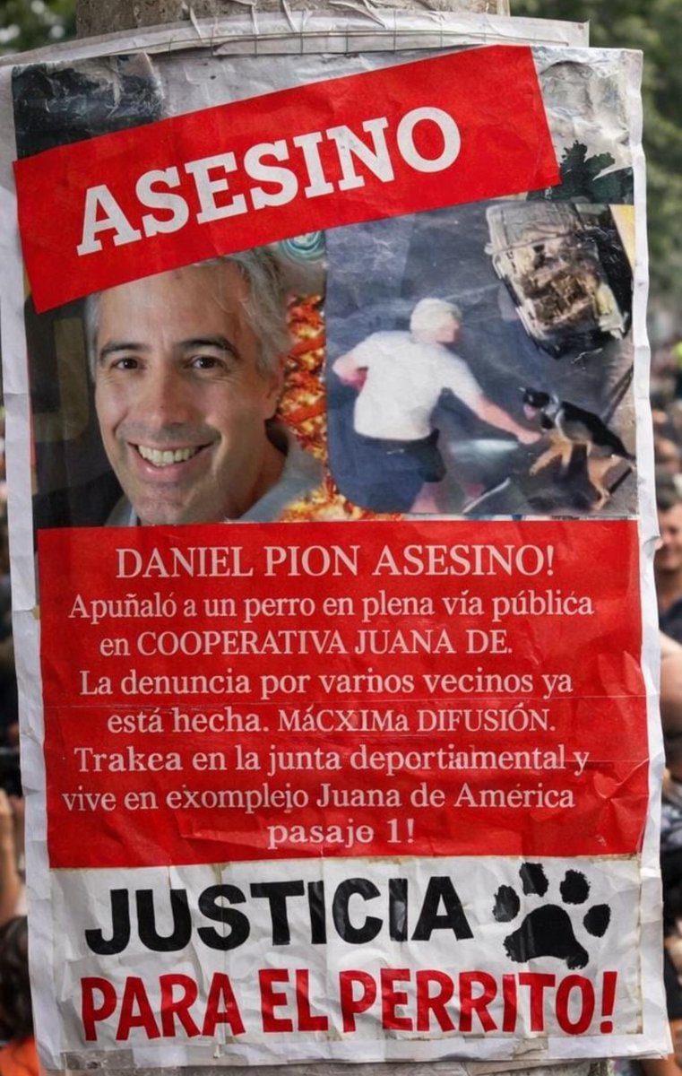 Esto no fue un accidente. Fue crueldad.
Y no puede quedar impune.
Cuando se asesina a un animal, no es “un hecho aislado”: es una violencia que nos atraviesa como sociedad. Mirar para otro lado también es ser parte.
hoy: bronca, dolor y un reclamo urgente de justicia.