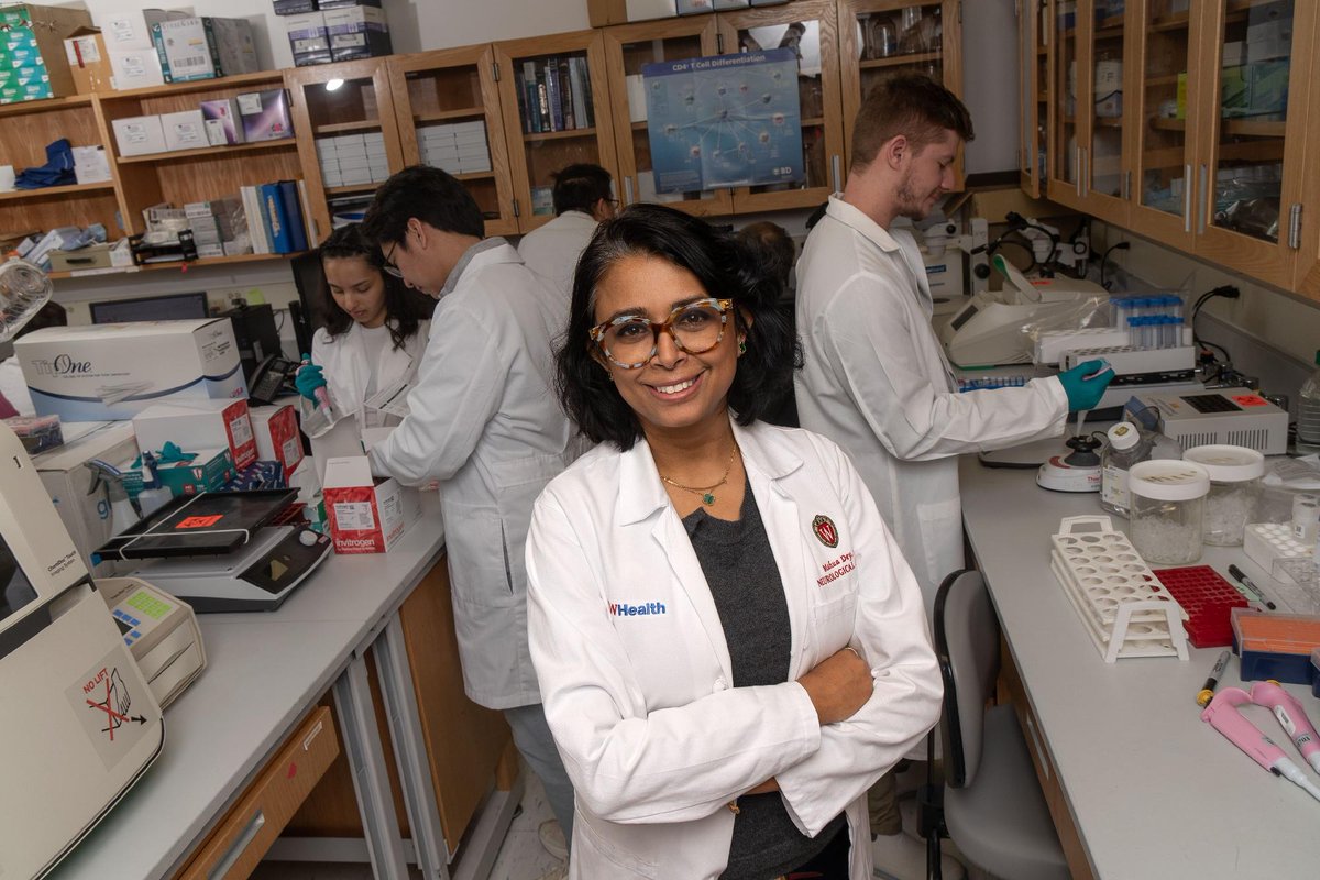 UWCarbone's tweet photo. Dr. Mahua Dey, a UW Health | Carbone Cancer Center neurosurgeon, is developing cancer vaccines, using a patient’s own tumor cells, to prevent recurrence of glioblastoma. https://t.co/7nlni5VxKP https://t.co/oqJJsrGAsH