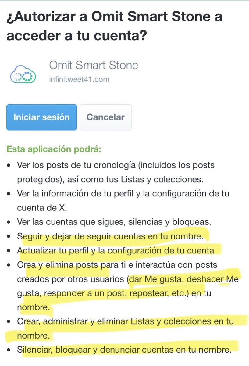 Os estoy viendo a varios hacer el juego de "Cuánto vale tu cuenta de Twitter". ¿Os habéis fijado en lo que estáis autorizando? 😱 Yo no lo haría.