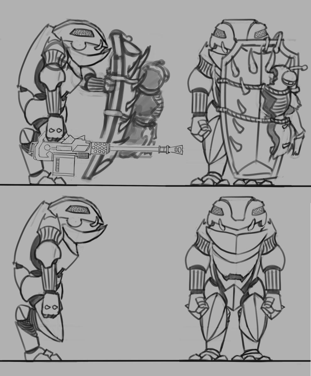 durvius's tweet photo. Frog Juggernaut Design for Bugs versus Frog fire fight picture I'm working on.

#Art #Digitalartwork #Frog #CharacterDesign https://t.co/TgznSFH2mo