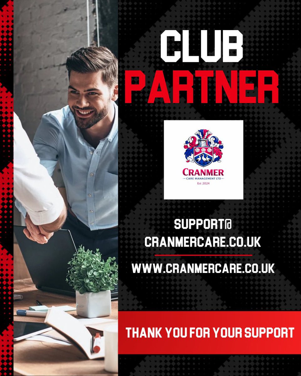 Horbury_TownFC's tweet photo. 𝐂𝐫𝐚𝐧𝐦𝐞𝐫 𝐂𝐚𝐫𝐞 𝐌𝐚𝐧𝐚𝐠𝐞𝐦𝐞𝐧𝐭/ 𝐇𝐨𝐫𝐛𝐮𝐫𝐲 𝐓𝐨𝐰𝐧 🧘⚽️

The club are delighted to announce that Cranmer Care Management will be our new tracksuit sponsor for the 26/27 season. 

A huge thanks to Rob for backing the club financially. We are very grateful for the support. 

Cranmer supports all care providers including services for older people, dementia, learning disabilities, supported living, and mental health services.

If you’re interested in any of their services, then please contact the details below. 

https://t.co/w9yrfnSdOP
support@cranmercare.co.uk