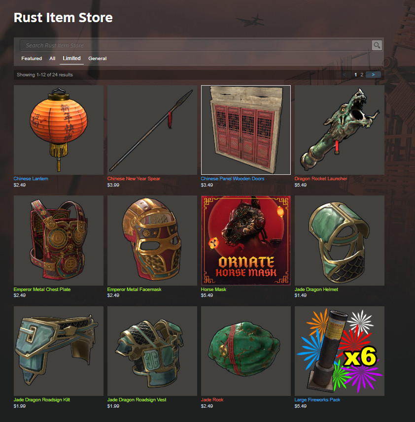 Swan_inv's tweet photo. New Lunar New Year Rust Item Store - Week 2

I have never seen such a blatantly P2W door ever haha https://t.co/36Guj73SxJ