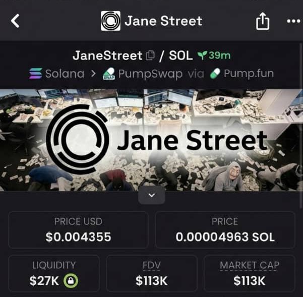 HODL_zilla's tweet image. $JaneStreet is the NEXT ONE 🚀
We caught it early at $113K MC 👀
Already on my private TG 🔥
Send a DM NOW to 📥Get in before the crowd 💎
CA: BhFhSiozXfoRCxq2DsCH55QaJ4kyY4ia3epfSPFEpump
#Degenmode #100xGem #Moonshot #Ftp #TgExclusive