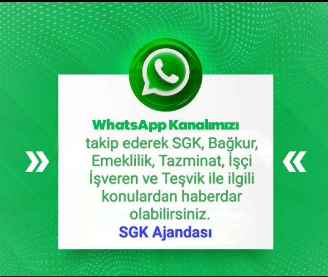 WhatsApp'ta SGK Ajandası kanalını takip edin:👇👇👇

whatsapp.com/channel/0029Va…

#Muhasebe #VergiSGKYapılandırma #SGK #SMMM #bağkur
