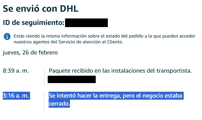 PacoFETV's tweet photo. Me pregunto por qué nadie les abrió @DHLMex @amazonmex https://t.co/Sih4APKrpA