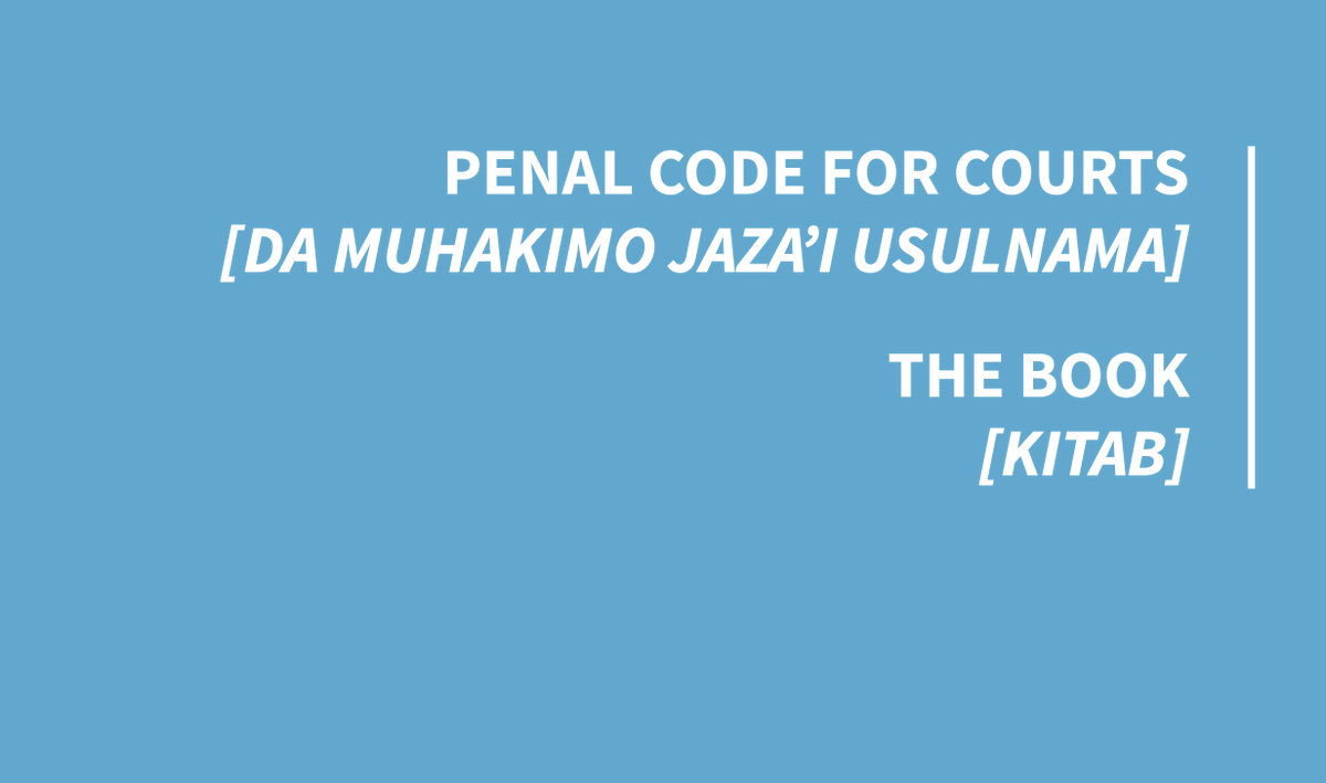AANafgh's tweet photo. AAN has published an unofficial English translation of the Islamic Emirate of #Afghanitan's Penal Code for Courts, translated by Deoband seminary graduate and former BBC journalist John Butt.
https://t.co/Xz8pBMKs1r https://t.co/eu80Yh3Sf9