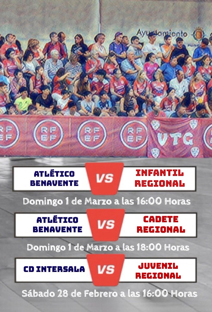 ⏰ HORARIOS VTG LIGA REGIONAL | Tres partidos, tres desplazamientos… Estos son los compromisos de este fin de semana para nuestros equipos regionales.

⚽️💙#VTG #UVADeporte 
#CrecerJuntos #GanarEnEquipo
<a href="/FCyLF/">RFCYLF</a> 
<a href="/FutSalRFEF/">Futsal RFEF</a>
