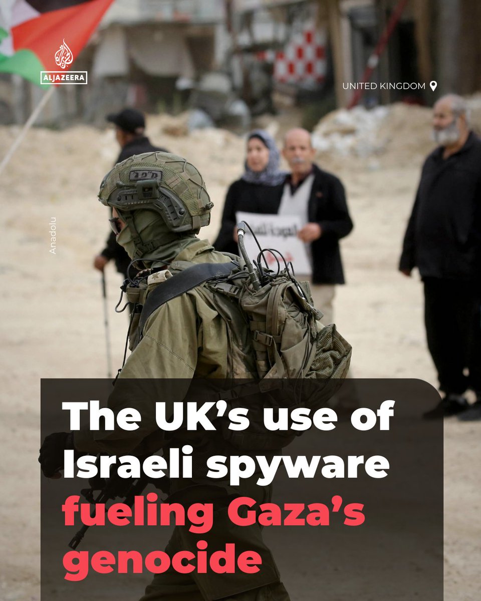 Despite its public objections to Israel’s genocide, the UK is buying spyware developed and tested on Palestinians  aje.news/uptq19
