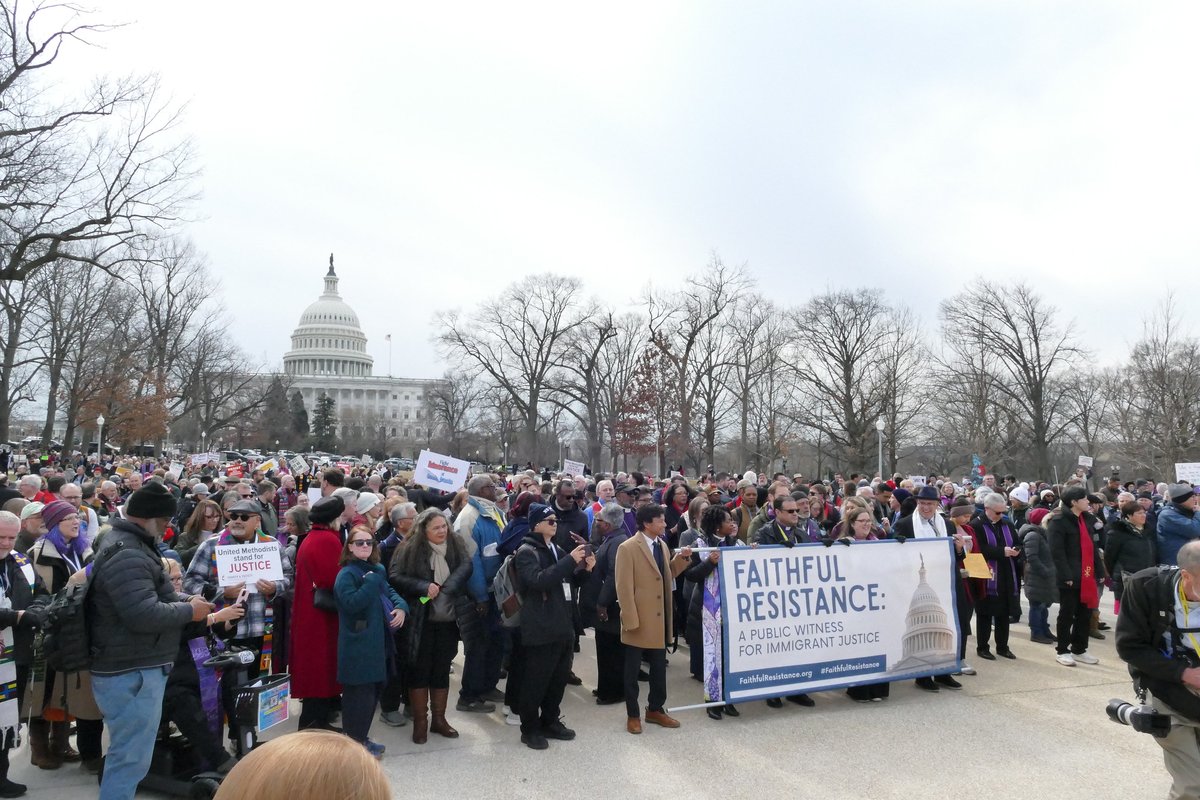 justice_ucc's tweet photo. Yesterday, members of the United Church of Christ, including Rev. Noel Andersen, joined ecumenical partners in DC for #FaithfulResistance. 

Thousands worshipped, marched &amp; met with Congress to call for compassionate immigration policies rooted in dignity &amp; care for all. https://t.co/asxzomwhbr
