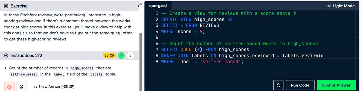 Queen_Aishah1's tweet photo. Day 15 of #30DaysOfDataChallengeWithDCA
Today I explored Views in database design. On the surface, a view might look just like a table but unlike a table, it stores no data of its own. https://t.co/BlttmOR7Ez