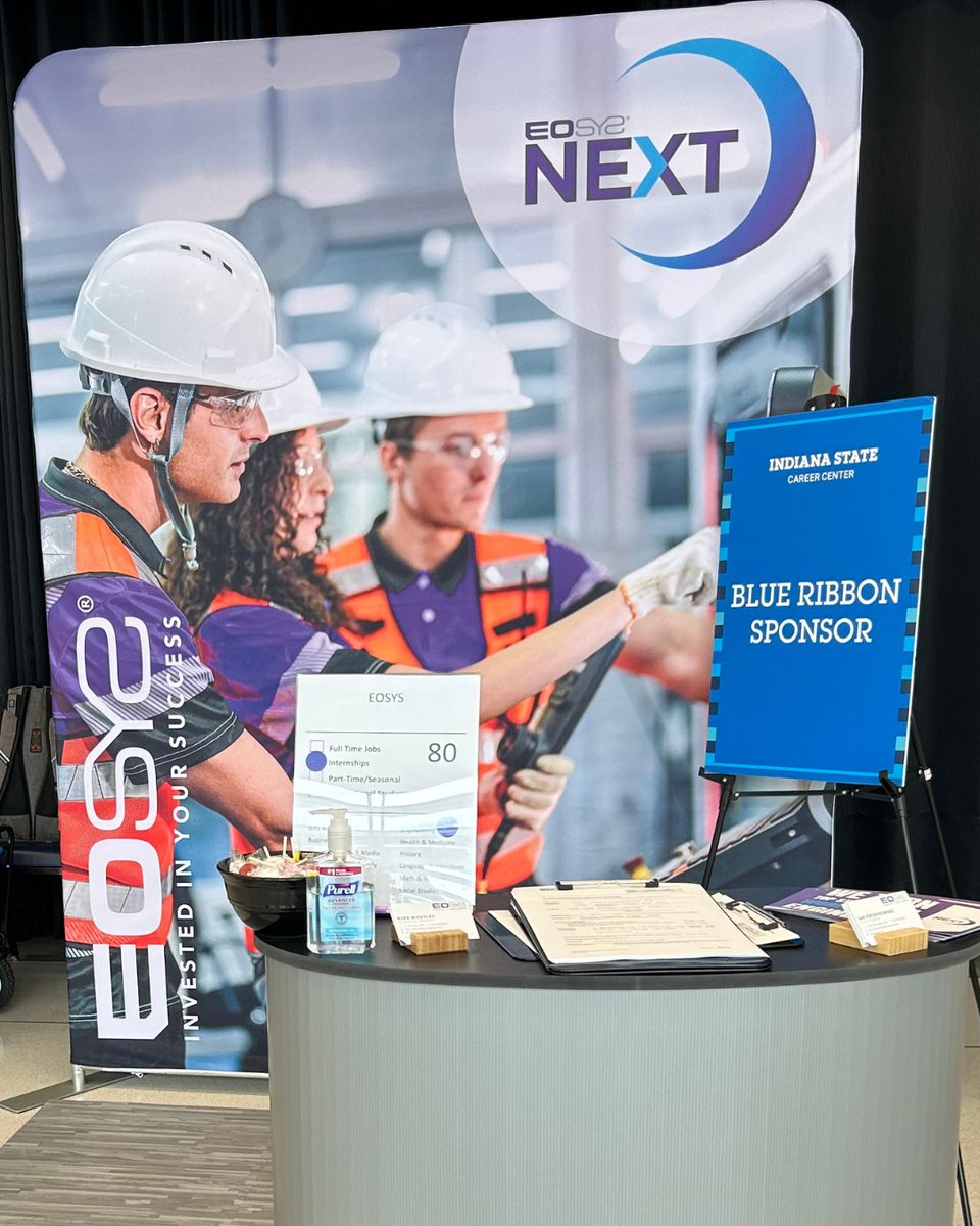 eosysgroup's tweet photo. Thank you to all the @indianastate engineering students for stopping by to see us at the spring career fair yesterday.

Learn more about the EOSYS NEXT Co-op Program here: https://t.co/XsLiJIlQ18 https://t.co/kCeWD5CG0a