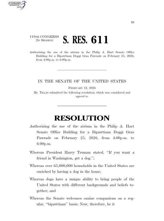 RepMarkHarrisNC's tweet photo. 🚨UNBELIEVABLE: @SenateGOP had time to pass a resolution for their dog parade this month...

But REFUSE to bring the SAVE America Act to the floor for debate.

And they say they "don't have time" to save America. https://t.co/ILPgKnccGy