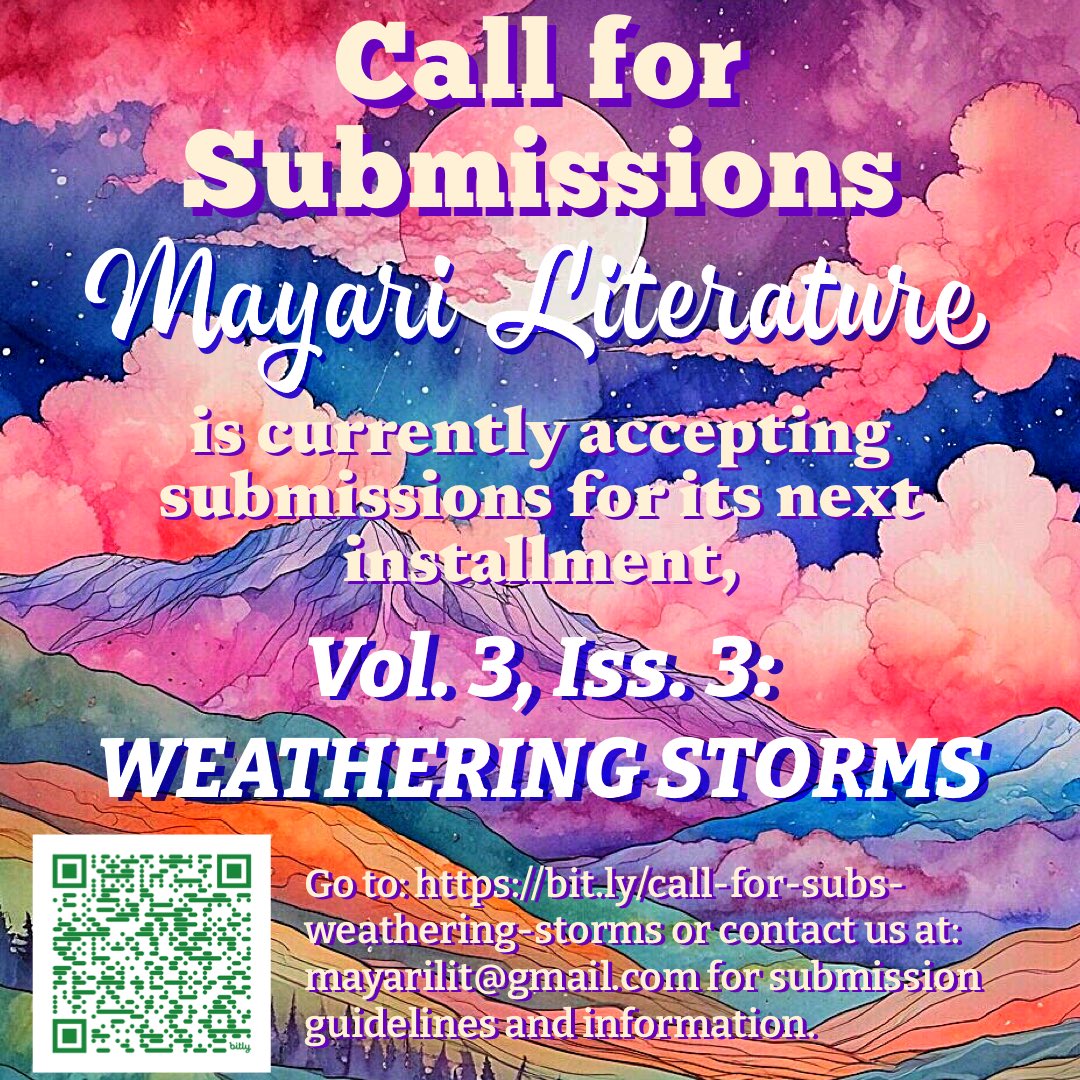 PhynneBelle's tweet photo. There are still two weeks left to get your submission in for consideration in Mayari Lit’s “Weathering Storms” issue. https://t.co/9mF141ZCN1 https://t.co/9axTYhFHLb