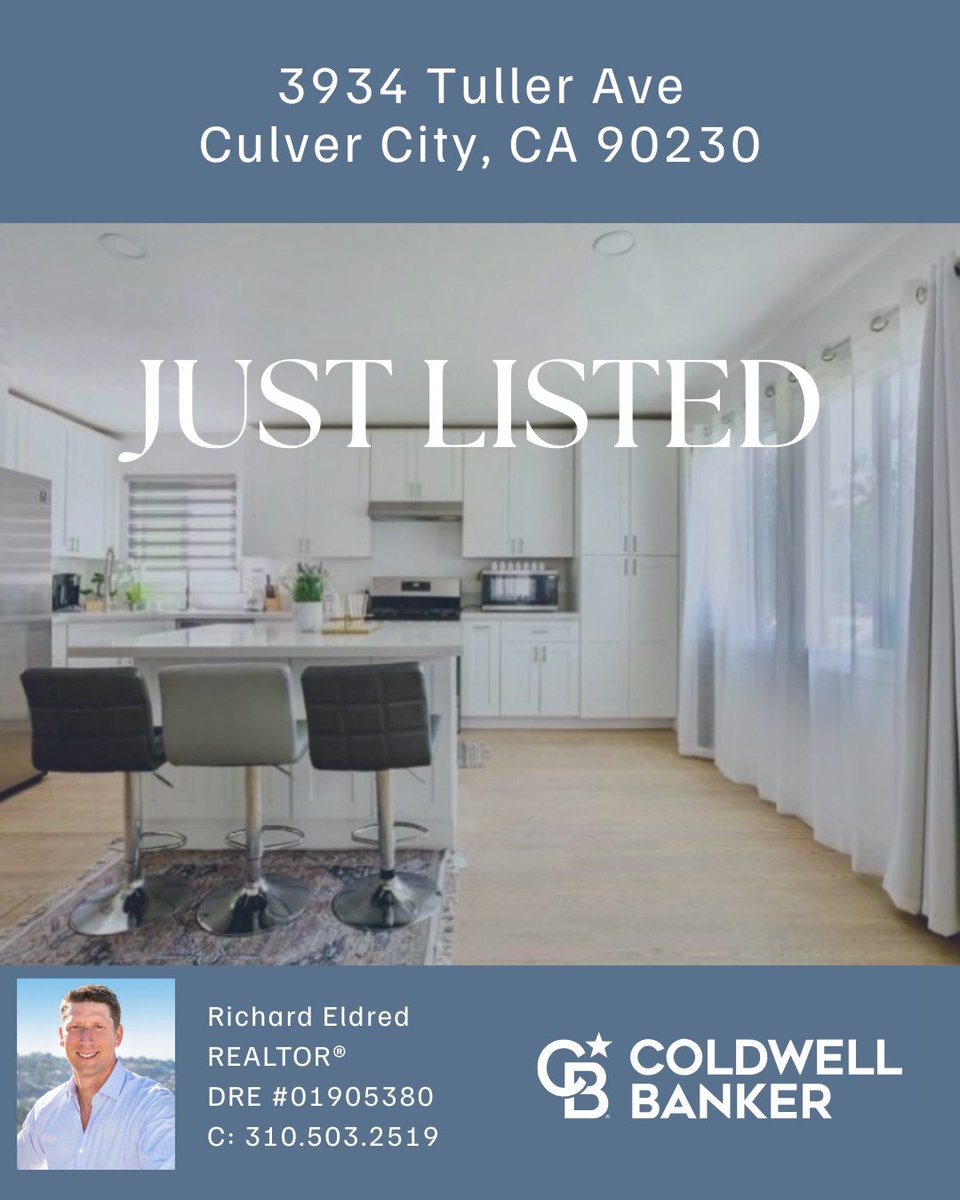 RichardEldred2's tweet photo. Just listed at 3934 Tuller Avenue, Culver City, CA 90230.
Completely remodeled with approved plans to build an ADU in a high demand Westside location.
Open house 2/28 12 to 2PM and 3/1 12 to 2PM.
See it in person and submit your offer before it is gone https://t.co/wbo5rUrs4f